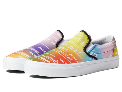 Incaltaminte Femei Vans Vans X Pride Sneaker Collection (Pride) RainbowTrue White (Classic Slip-On)
