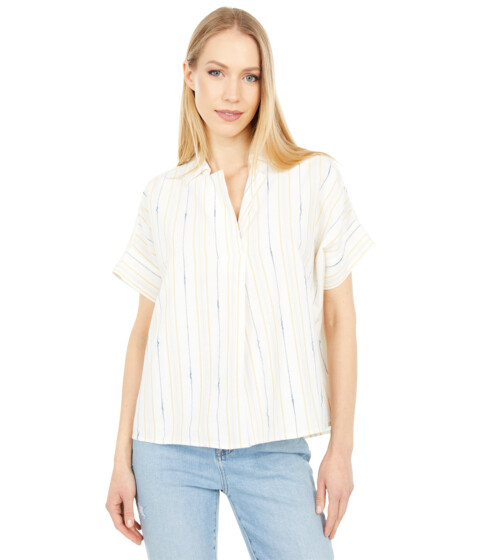 Imbracaminte Femei Madewell Park Popover Shirt in Textured Stripe Wythe Stripe Mystic Yellow