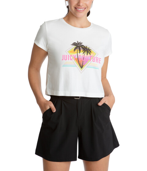 Imbracaminte Femei Juicy Couture Cropped Graphic Tee White
