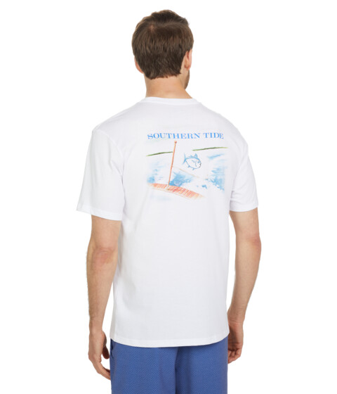 Imbracaminte Barbati Southern Tide Coastal Watercolor T-Shirt Classic White