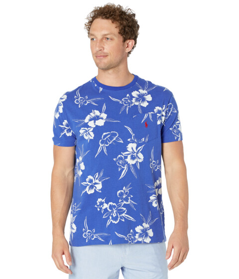 Imbracaminte Barbati Polo Ralph Lauren Classic Fit Floral Jersey T-Shirt Sapphire Star Pacific Hibiscus image0