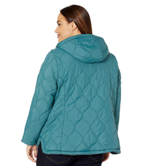 Imbracaminte Femei Free Country Plus Size Cloud Lite Reversible Jacket with Hood Basil image2
