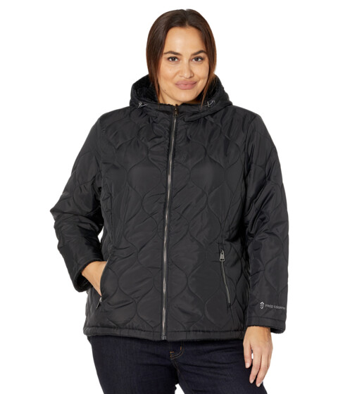 Imbracaminte Femei Free Country Plus Size Cloud Lite Reversible Jacket with Hood Black image0