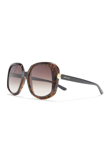 Ochelari Femei Jimmy Choo Amadas 56mm Oversized Sunglasses Dark Havana Brown image1