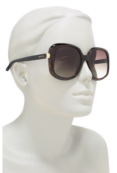 Ochelari Femei Jimmy Choo Amadas 56mm Oversized Sunglasses Dark Havana Brown image2