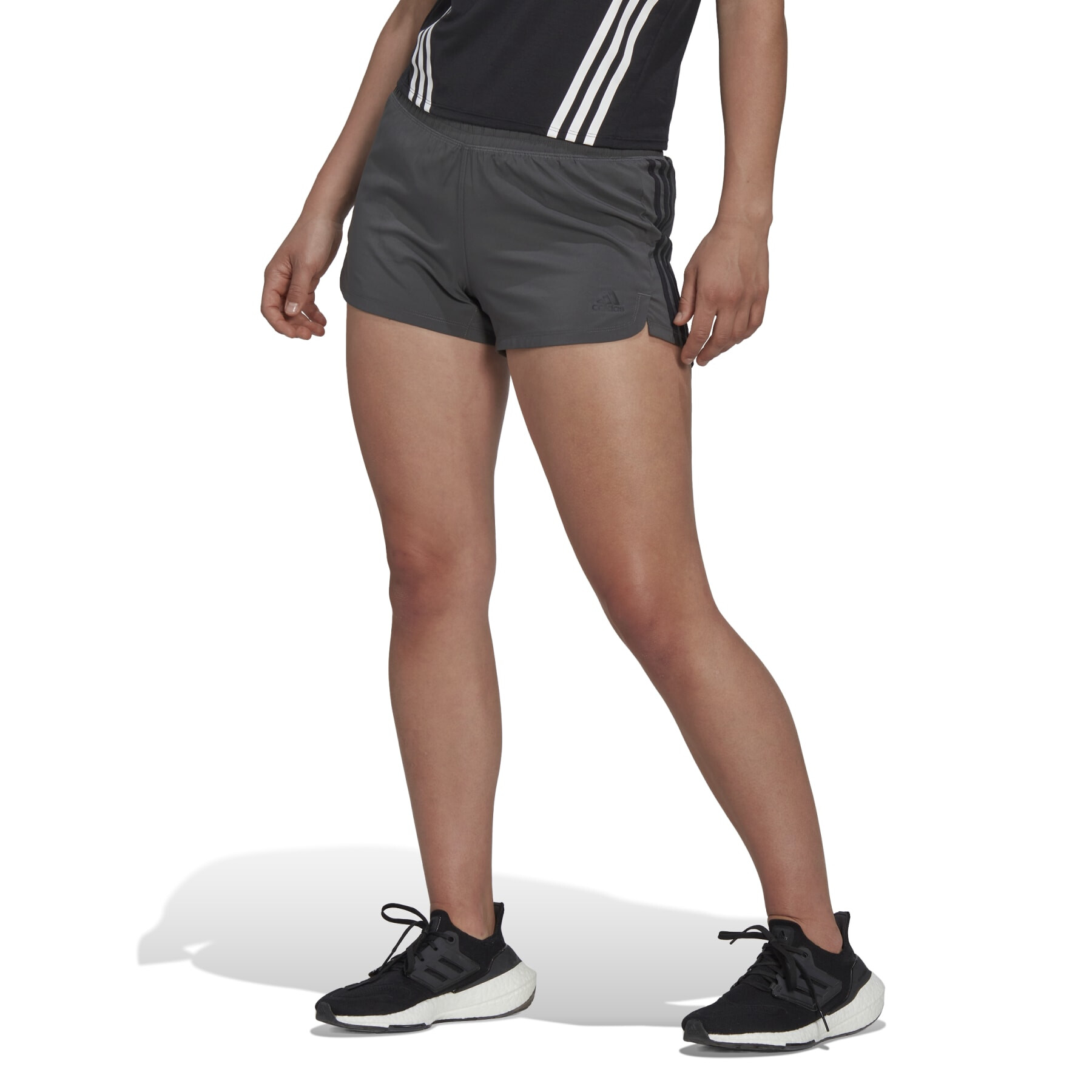 Imbracaminte Femei adidas Pacer 3-Stripes Woven Shorts GreyBlack 1