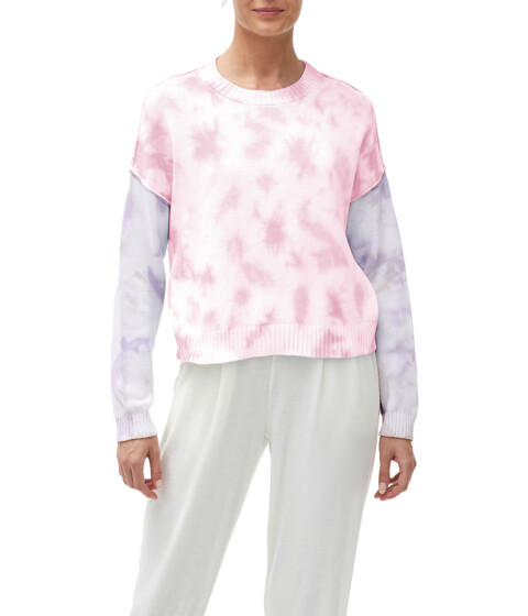 Sky Crystal Wash Boxy Crew Neck Pullover Sweater