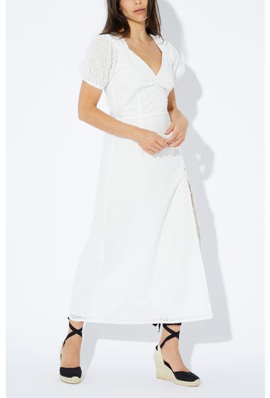 Imbracaminte Femei MINKPINK Idalia Cotton Eyelet Midi Dress Off White image2