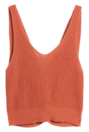 Imbracaminte Femei LULUS Lets Get Away Twist Back Tank Sweater Rust Red image4