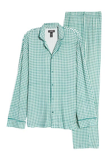 Imbracaminte Barbati Nordstrom Moonlight Pajamas Green Evergreen Gingham image5