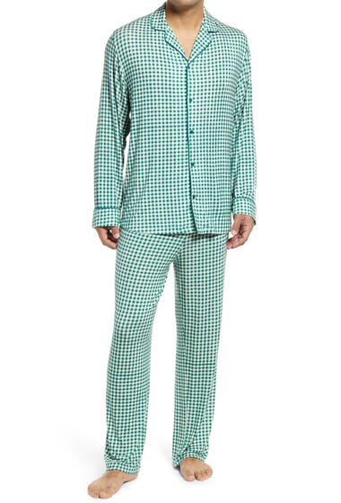 Imbracaminte Barbati Nordstrom Moonlight Pajamas Green Evergreen Gingham image