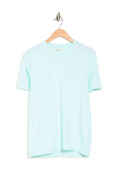 Imbracaminte Barbati MSINGER Crew Neck Patch Pocket Cotton T-Shirt Boy Blue image