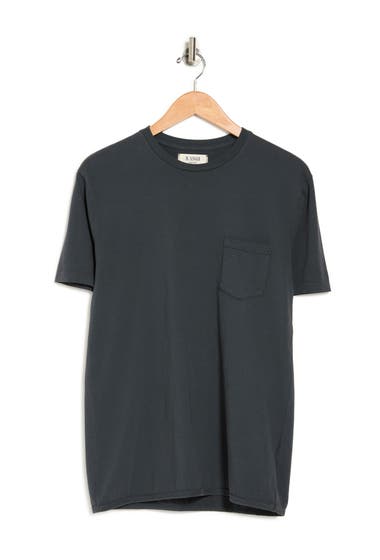Imbracaminte Barbati MSINGER Crew Neck Patch Pocket Cotton T-Shirt Charcoal image