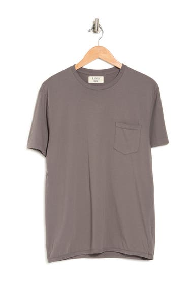 Imbracaminte Barbati MSINGER Crew Neck Patch Pocket Cotton T-Shirt Dovetail image