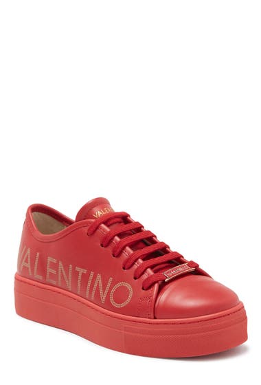 Incaltaminte Femei Valentino By Mario Valentino VALENTINO by Dalia Leather Platform Sneaker Red image4
