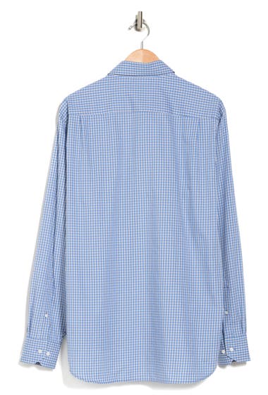 Imbracaminte Barbati Peter Millar Mills Micro Check Sport Shirt Stone Washed Blue image1