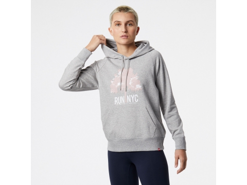 Imbracaminte Femei New Balance Women's NYC Marathon Essentials Pullover Hoodie Grey image