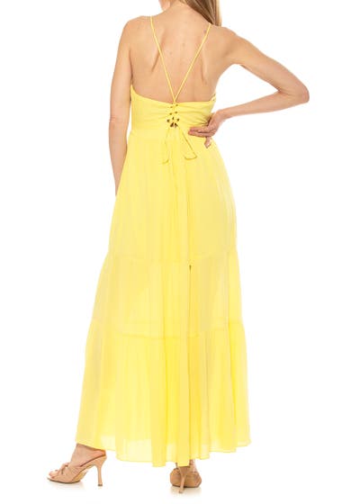 Imbracaminte Femei ALEXIA ADMOR Kira Ruffled Halter Neck Maxi Dress Yellow image1