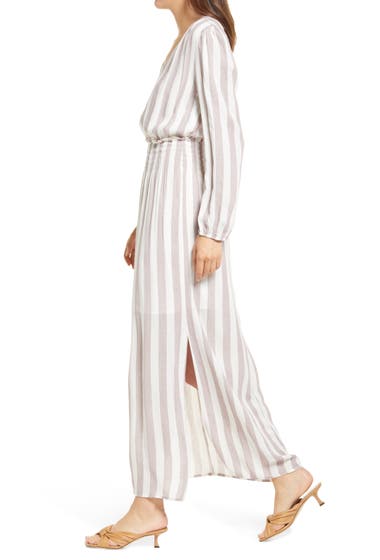 Imbracaminte Femei Fraiche By J Smocked Waist Long Sleeve Maxi Dress Brick image2