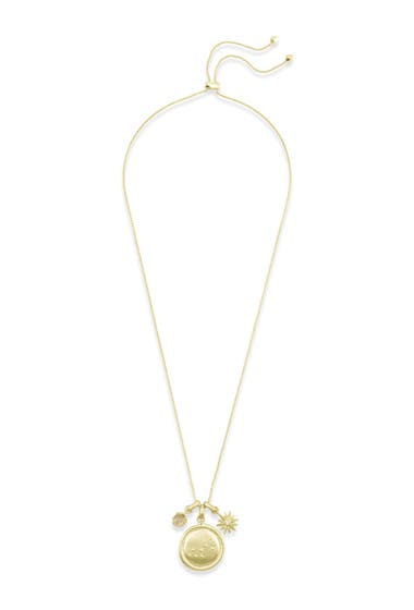 Bijuterii Femei Kendra Scott 14K Gold Plated Scorpio Charm Necklace Citrine Quartz image1