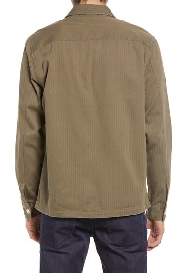 Imbracaminte Barbati AllSaints Vanguard Herringbone Twill Shirt Jacket Khaki Green image2