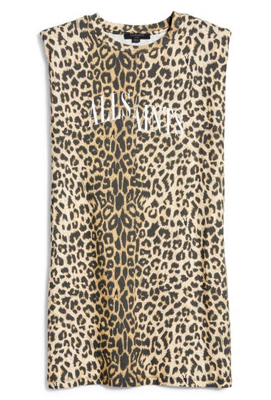 Imbracaminte Femei AllSaints Coni Leopard Print Sleeveless Minidress Leopard image4