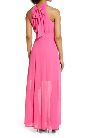 Imbracaminte Femei Eliza J Halter Neck Slim Maxi Dress Pink image1