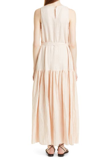 Imbracaminte Femei Rebecca Taylor Belted Sleeveless Linen Maxi Dress Sunset Pink image1