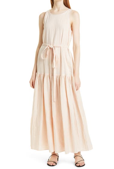 Imbracaminte Femei Rebecca Taylor Belted Sleeveless Linen Maxi Dress Sunset Pink image0
