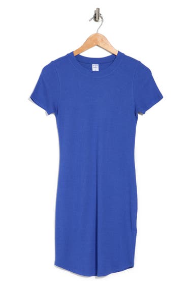 Imbracaminte Femei Melrose and Market Short Sleeve Crewneck Mini Dress Blue Dazzle image2