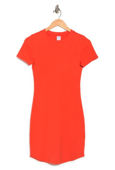 Imbracaminte Femei Melrose and Market Short Sleeve Crewneck Mini Dress Red Grenadine image2