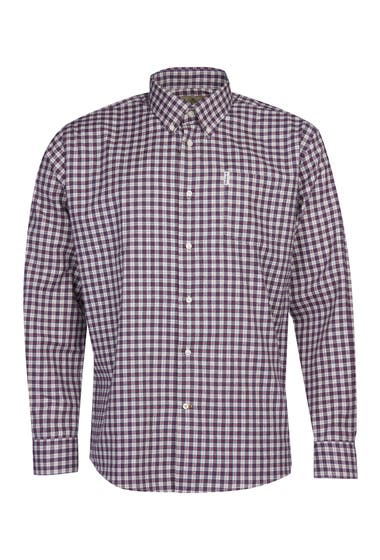 Imbracaminte Barbati Barbour Thermo Tech Thornley Check Button-Down Shirt Red image3
