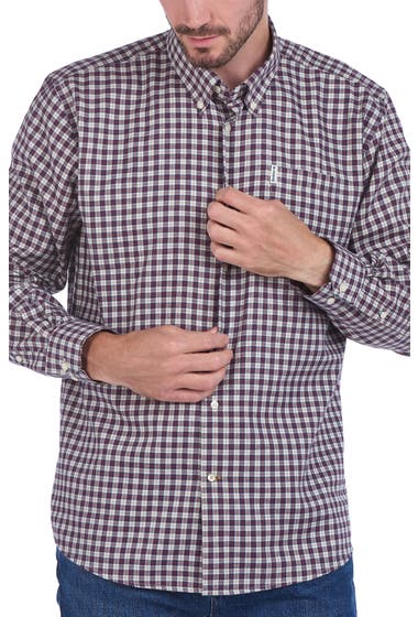 Imbracaminte Barbati Barbour Thermo Tech Thornley Check Button-Down Shirt Red image0