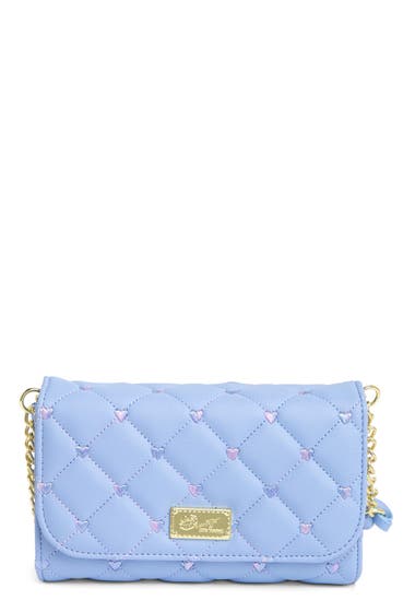 Genti Femei Luv Betsey by Betsey Johnson Heart Quilted Crossbody Bag Periwinkle image8