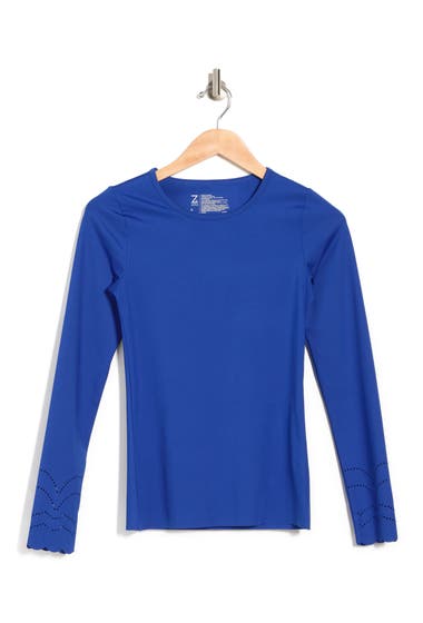 Imbracaminte Femei Z By Zella Perf-Ect Long Sleeve T-Shirt Blue Surf image2