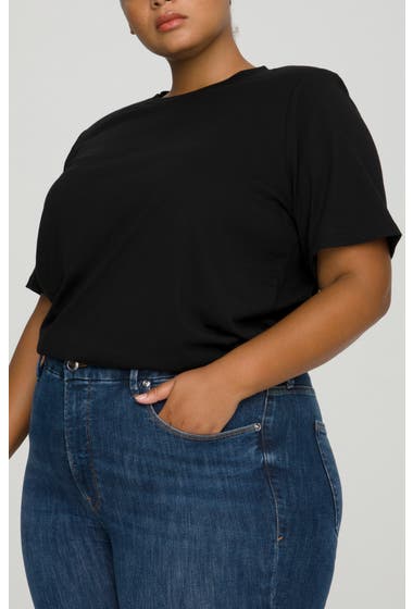 Imbracaminte Femei Good American Strong Shoulder T-Shirt Black image2