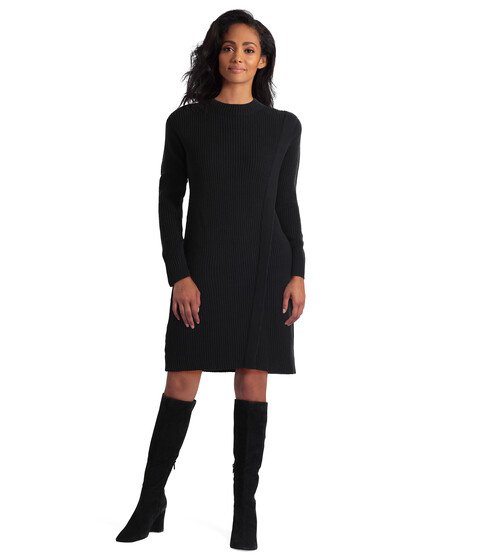 Imbracaminte Femei H Halston Long Sleeve Asymmetric Sweaterdress Black