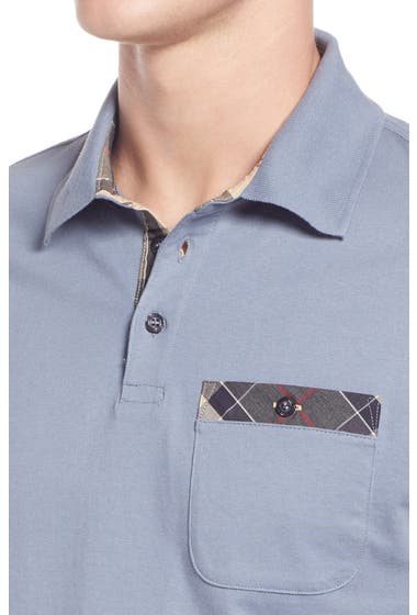 Imbracaminte Barbati Barbour Mens Tartan Pocket Polo Shirt Blue image3