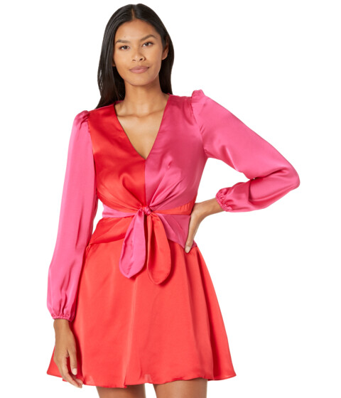 Imbracaminte Femei MILLY Stella Satin Dress PinkReal Red