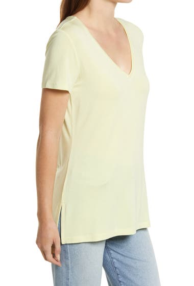 Imbracaminte Femei Halogen supsup V-Neck Tunic T-Shirt Green Wheat image2