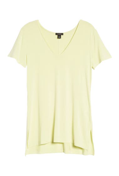 Imbracaminte Femei Halogen supsup V-Neck Tunic T-Shirt Green Wheat image4