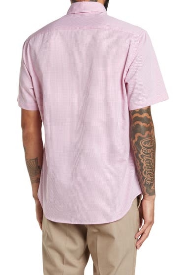 Imbracaminte Barbati TailorByrd Modern Fit Short Sleeve Button Front Shirt Berry image1