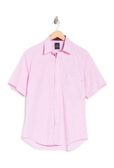 Imbracaminte Barbati TailorByrd Modern Fit Short Sleeve Button Front Shirt Berry image2