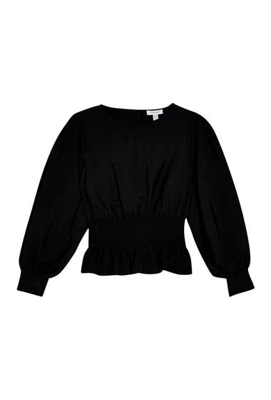 Imbracaminte Femei TOPSHOP Shirred Waist Blouse Black image3