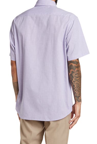 Imbracaminte Barbati TailorByrd Modern Fit Short Sleeve Button Front Shirt Lilac image1