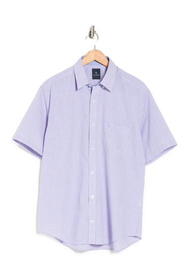 Imbracaminte Barbati TailorByrd Modern Fit Short Sleeve Button Front Shirt Lilac image2