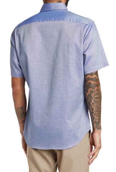 Imbracaminte Barbati TailorByrd Short Sleeve Modern Fit Shirt Mid Blue image1