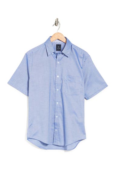 Imbracaminte Barbati TailorByrd Short Sleeve Modern Fit Shirt Mid Blue image2