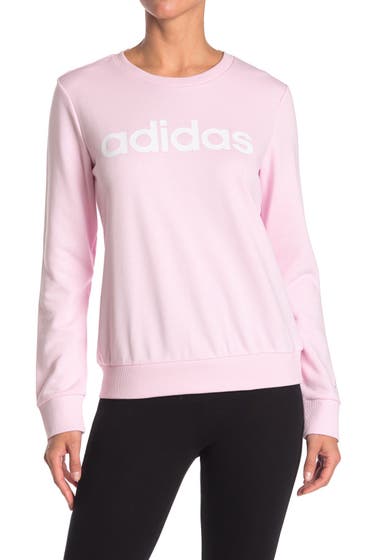 Imbracaminte Femei adidas Logo Pullover Sweater Clear PinkWhite