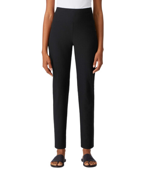 Imbracaminte Femei Eileen Fisher High-Waisted Slim Ankle Pants w Wide Yoke in Washable Stretch Crepe Black